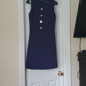 Tommy Hilfiger navy blue dress with Silver buckles